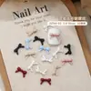 Mini Laços Acessórios para Nail Art Cores Sólidas Populares Misturadas Âncora Vermelha Grandes e Pequenos Acessórios de Resina para Unhas Atacado