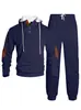 Sudadera con Capucha de Dos Piezas Jacquard para Hombre, Traje Deportivo Casual de Moda Callejera Europea y Americana para Otoño e Invierno, Transfronterizo, Amazon