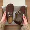 Zapatos Birkenstock de Suela Blanda Retro para Mujer 2026 Otoño Correa de Doble Hebilla Zapatos Mary Jane Punta Redonda Corte Bajo Bloque de Color Moda Zapatos Planos para Mujer