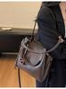 Bolsos Populares Transfronterizos Populares para Mujer 2025 Nuevo Verano Versátil Retro Hombro Cruzado Bolso Casual Tipo Cubo