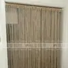 Cortina de Fio Dourado Casamento Cortina de Porta com Borla Criptografada Cortina Pendurada Cortina Decorativa de Fundo Não Emaranhada Cortina de Divisória para Sala de Estar