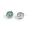 Pendientes de Ágata de Hierba Acuática Natural con Borde Ondulado de Titanio F136 Clavo de Lengua Acero de Aleación G23 Joyería para Piercings Clavo de Hueso de Oreja Clavo de Labio
