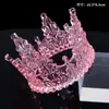 Celebridade da Internet Elsa Princesa Decoração de Bolo Coroa de Cristal Menina Topper para Bolo de Aniversário Acessórios