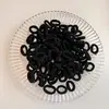Diademas elásticas negras para niños, suaves con el cabello, alta elasticidad, sujetadores de pelo duraderos, accesorios para el cabello