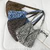 Bolsa transversal pequena estilosa e moderna com estampa de leopardo e zíper, bolsa de ombro grande para compras, bolsa de lona da moda para mulheres, atacado moderno