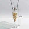 Botella de Cristal Cuadrada con Forma de Corazón Lámina de Oro Vidrio Botella de Aceite Esencial Collar Se Puede Abrir para Llenar con Aceite Collar de Acero de Titanio para Hombres y Mujeres