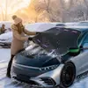 Cubierta de Nieve para Coche, Parasol para Parabrisas, Media Cubierta Magnética Engrosada para Protección contra Nieve y Escarcha para Techo de Coche, Ventana de Coche y Uso en Coche