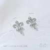 Aretes de Cruz Iris de Circonita con Incrustaciones de Oro Real de 14K que Conservan el Color Accesorios Aretes DIY Hechos a Mano Materiales de Joyería para la Oreja