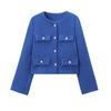 Venta al por mayor transfronteriza Amazon otoño e invierno nueva ropa de mujer estilo Chanel moda decoración de botones chaqueta de traje corta B88646