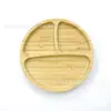 Pronta Entrega Atacado Transfronteiriço Pratos de Jantar Divididos de Bambu Bandejas de Comida para Crianças Pratos de Bebê Bandejas de Bambu com Desenhos de Animais