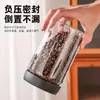 Frasco de Vidrio Sellado al Vacío para Granos de Café y Té, Frasco de Almacenamiento para el Hogar de Gran Capacidad, Frasco de Almacenamiento a Prueba de Humedad