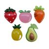 Fruta Transparente Simulada Morango Abacate Abacaxi Acessórios de Resina DIY Cola Creme Capinha de Celular Grampo de Cabelo Adesivo Copo de Água