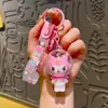 Chaveiro Iridescente Galvanizado de Desenho Animado Kuromi Pingente de Bolsa Pequeno Acessório Boneca Chaveiro Fofo Exquisito para Meninas