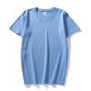 Camiseta Gola Redonda Manga Curta Cor Sólida Opaca Algodão Puro 220g Unissex Camisa Base Branca Pura Espessa Marca Tendência