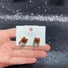 Brincos Fofos de Gato e Cachorro para Outono e Inverno para Mulheres Agulha de Prata S925 Moda Versátil Galvanoplastia Ecológica Acessórios Atacado Yiwu