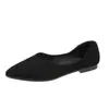 Zapatos Planos de Punta Aguda para Mujer, Estilo Coreano, Talla Grande, Boca Baja, Modelo Nuevo, Zapatos Planos de Terciopelo para Todo el Año, Soporte Independiente, Azul