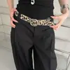 Estilo Chica Picante Estampado de Leopardo Y2K Cinturón de Cintura con Borde Cerrado Accesorio de Moda para Mujer para Jeans Adelgazante Personalizado Decoración de Cinturón de Cuero de Alta Gama
