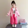 Conjunto de Primavera y Otoño para Niñas 2026 Nuevo Elegante Sudadera con Capucha de Dibujos Animados Conjunto Casual de Dos Piezas Ropa Linda para Niñas Pequeñas de Otoño