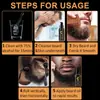 Nueva esencia para el cuidado de la barba de hombre Caja negra 30 ml Cera para barba al por mayor para manchas cuidado del cabello denso multi-sabor