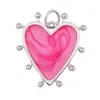 P04 L49B Accesorios para joyería DIY AMOR AMOR corazón circón rojo aceite goteando alas de cupido