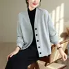 Sudadera chaqueta negra de manga larga estilo coreano y japonés, top cárdigan suelto estilo francés para mujer, Otoño 2026