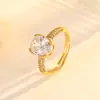 Anillo Abierto de Dedo Índice de Nuevo Estilo Fresco con Incrustaciones de Diamantes, Versátil, Personalidad, Lujo Ligero, Moda Amazon Transfronteriza para Mujeres