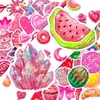 Compra directa transfronteriza de 50 pegatinas decorativas de caramelo con purpurina, elementos creativos de postre de mascotas lindos y adorables, pegatinas personalizadas impermeables