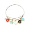 Colgante de aleación con forma de gota de aceite de doble cara alfanumérico AZ bolsa de materiales para manualidades DIY pendientes collar pulsera joyería