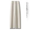 Calças de Lã Off-White para Mulheres, Outono e Inverno, Espessas, Cintura Alta, Modeladoras, Formato Banana, Formato Foice, Perna Reta, Calças Casuais de Perna Larga