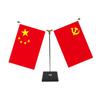 Bandera Base de Cristal Decoración de Escena Soporte Dorado para Bandera Bandera con Logo de Empresa Banderas Nacionales Mástil de Escritorio Triángulo