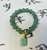 Transmisión en Vivo Más Vendido Jade Natural de Xinjiang Imitación Jade Hetian Gradiente Hielo Transparente Pulsera Nuevo Estilo Pulsera de Cuentas Cilíndricas de Jade Venta al por Mayor
