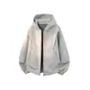 Ropa ACU para Hombre Cárdigan de Color Sólido Sudadera con Capucha para Hombre 2026 Otoño/Invierno Nueva Chaqueta Casual Holgada Simple para Hombre