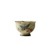 Taza Maestra con Borde de Flor Roja Firestone Azul y Blanco Pintada a Mano con Color Bajo Esmalte, Taza de Té Mariposa Pintada a Mano, Taza de Cata de Cerámica Gruesa Hecha a Mano, Taza de Invitado