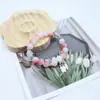 Nuevo Atrapasueños Dorado Pulsera de Plumas con Cuentas de Palomitas Maíz Pulsera de Cuentas Glaseadas Puesto del Mercado Nocturno Joyería al por Mayor