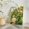 Tarjeta de Felicitación con Ramo de Flores Bendición Estilo Ins Tarjeta Plegable de Flores Tarjeta Pequeña Universal Floristería Tarjeta de Felicitación para Repostería