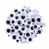 Accesorios de juguete DIY ojos móviles con adhesivo ojos móviles blancos y negros 6-30mm ojos móviles con adhesivo