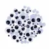 Accesorios para Juguetes DIY Ojos Móviles con Adhesivo Negro y Blanco Ojos Móviles 6-24mm Ojos Móviles con Adhesivo