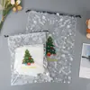 Bolsas de Regalo Navideñas de Moda Bolsas para Empacar Regalos de Navidad Bolsas de Manzana Transparentes de Moda Bolsas con Cordón