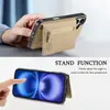 Adequado para Suporte de Celular Iphone17, Porta Cartão AirTag, Fechamento Magnético 16Promax, Capa Protetora Apple 18Pro