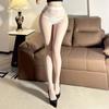 Meias de Bikini, Meias de Comissário de Voo Perna de Fora, Meia-Calça Sexy Invisível Ultrafina com Entrepierna de Borboleta