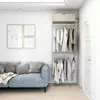Formaldehído Moderno Marco Completamente de Acero Abierto Modular Vestidor Simple Armario Armario de Metal Estante de Almacenamiento