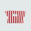 Bolsa de Cosméticos Listrada Portátil Transfronteiriça, Bolsa de Armazenamento Simples de Lona de Grande Capacidade, Necessaire Portátil, Porta-Moedas