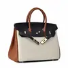 Bolso Platino Bloque de Color 2026 Nuevo Modelo Bolso de Piel Genuina para Mujer Bolso de Hombro Único Cruzado para Bolso de Mano Estilo Nuevo Tendencia Casual para Viajes