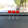 Adorno Pequeño de Bandera Roja para Coche, Decoración Interior para el Tablero, Adorno para Pantalla de Navegación del Coche, Accesorios para Coche