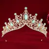 Coroa de Noiva Estilo Coreano Liga de Zinco Strass Princesa Coroa de Aniversário Infantil Peça de Cabeça para Cerimônia Adulto Festa Peça de Cabeça para Noiva