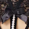 Nuevo Estilo Ropa Interior Sexy para Mujer Tangas de Perlas Masajeadoras Tallas Grandes Chica Gordita Encaje Sexy Transparente Tentación Coqueteo T