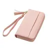 Promoção Quente da Amazon Carteira Feminina Dobrável Dupla Clutch Feminina com Pulseira Carteira Longa Carteira de Viagem Feminina