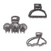 Celebridad de Internet Mini Pistola Aleación Negra Pinza de Agarre tamaño pequeño para Mujer Pasador Lateral Mariposa Hueca Pinza para el Cabello Geométrico Semi-redondo Accesorios para el Cabello