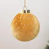 Adornos de bola de Navidad envueltos en terciopelo multicolor 6/8CM Decoración navideña bolas de Navidad de plástico decoraciones para árbol de Navidad