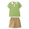 Uniforme escolar para alunos do ensino fundamental Roupas de verão Jardim de infância Roupas de jardim Conjunto de duas peças Novos meninos e meninas Roupas de classe Crianças Crianças Terno de desempenho infantil